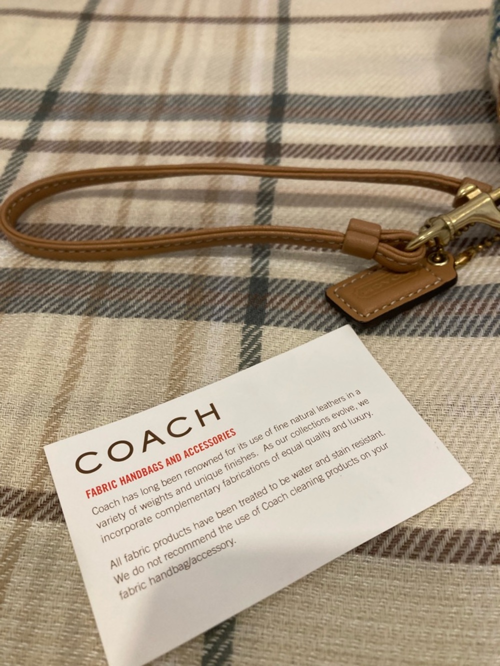 Coach Hampton Plaid Wool Tattersall Wristlet Clutch Wallet - Picture 8 of 11